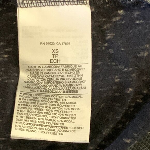 Banana Republic Racerback Tank Top Women XS Multicolor Print Zipper Black #181B - Picture 9 of 10